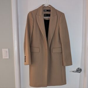 Zara Women's Wool Camel Coat